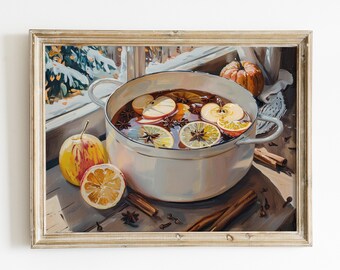 Apple Cider Vintage Art Print: Cozy Fall Kitchen Decor (Digital Download)