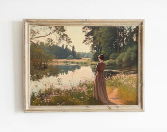 Pride & Prejudice Inspired Spring Landscape Art (Digital Download)