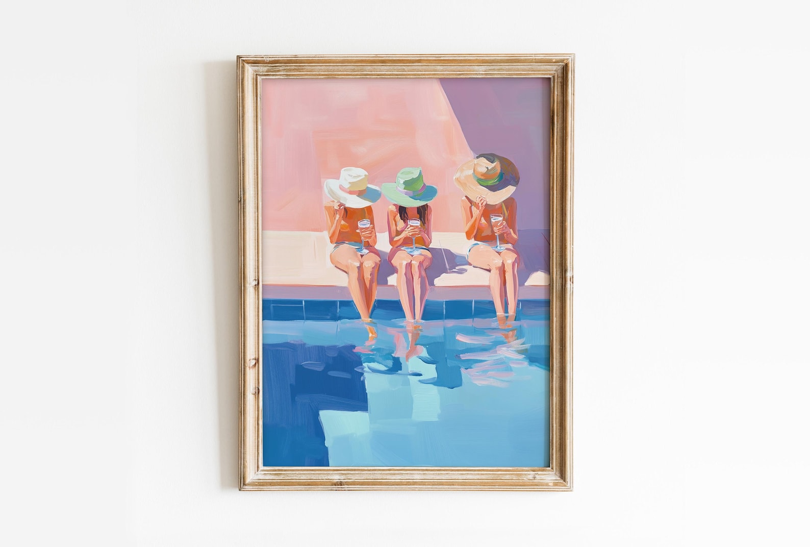 Retro Swimming Pool Print: Preppy Palm Springs Art (digital Download ...