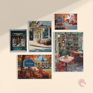 Stars Hollow Gallery Wall: Luke's Diner Print Set, Cozy Fall Room Decor (Digital Download)