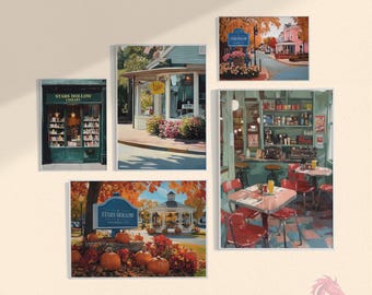 Stars Hollow Gallery Wall: Luke's Diner Print Set, Cozy Fall Room Decor (Digital Download)