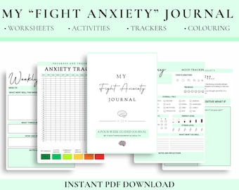 Anxiety Journal, Mental Health Journal, Therapy Journal, Wellness Journal, Self Care Journal, Digital Planner
