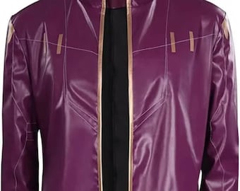 Purple Star Lord T Challa Leather Halloween Cosplay Jacket Handmade