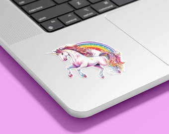 Unicorn Rainbow Sticker: Magical Fantasy Decor Decal