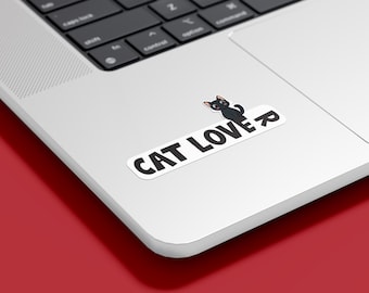 Black Cat Lover Sticker: Quirky 4-Inch Decal