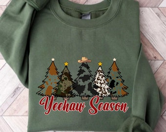 Yeehaw Shirt Western Cowgirl Sweatshirt Western Sweater Country Concert Sweater Howdy Country Christmas Western Graphic Shirts