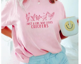 Comfort Colors® Fluffy Chicken Shirt Funny Chicken Mom Shirt Chicken tShirt For Women Chicken Lover Shirt Homestead Shirt Farmer Girl Gifts