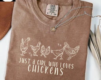 Comfort Colors® Fluffy Chicken Shirt Funny Chicken Mom Shirt Chicken tShirt For Women Chicken Lover Shirt Homestead Shirt Farmer Girl Gifts