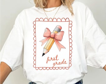 Custom Teacher Shirt First Grade Teacher Team Shirts 1st Grade Teacher Gift Customized Teacher Tshirt Elementary School New Teacher