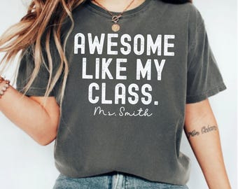 Back to School Shirt Comfort Colors Custom Teacher Shirt Teacher Team Shirts Personalized School Teacher Tee Customized Name Teacher Gifts