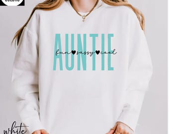 Aunt Sweatshirt Comfort Colors® Aunt Christmas Gift Wildflowers Auntie Sweater Auntie Shirt Baby Announcement Gift For Aunt Sweater