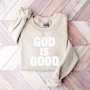 God Is Good Christian Bible Religious Faith Bible Aesthetic Trendy Faith Hope Unisex Heavy Blend™ Crewneck Sweatshirt