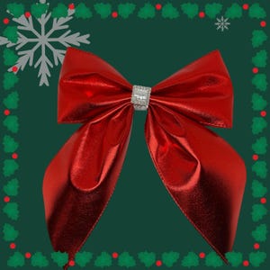Christmas Hair Bows, Holiday Bows, New Year's Bows, Shimmer Bow, Party Hair Bow, Gifts for Girls, Elegant Bows, Metallic Coquette