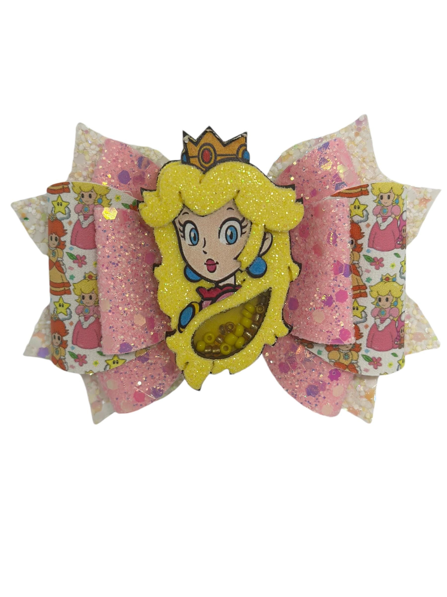 Princess Bows, Video Game Princess Bows, Cute Pigtail Hair Bows, Shaker ...