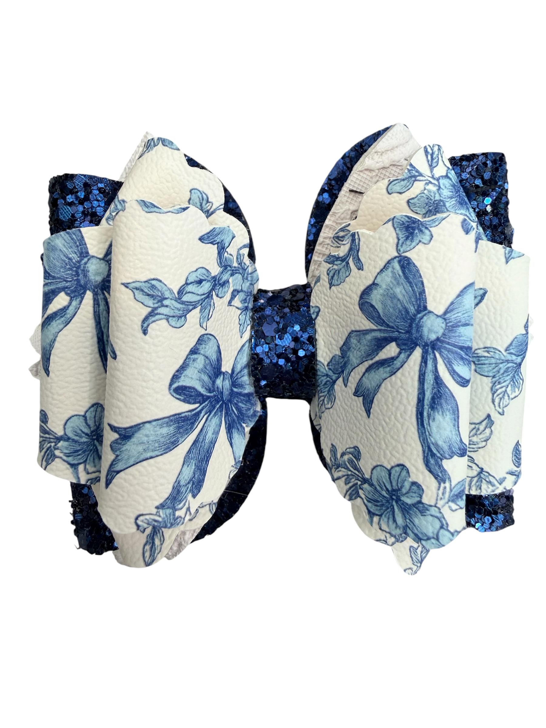 Blue Ribbon Bow Tumbler Straw Bow, Blue Coquette Bow Tumbler Bow ...