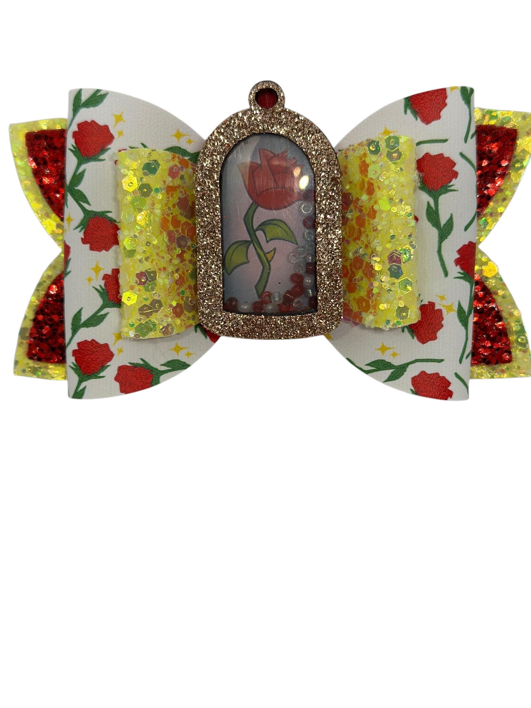 Beautiful Princess Hair Bow, Yellow Ballgown Princess, Magical ...