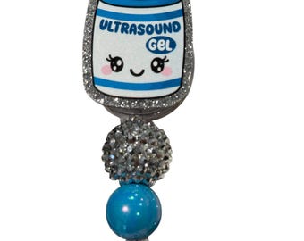 Ultrasound Gel Retractable Badge Reel - Medical ID Badge Holder Ultrasound Lanyard - Sonographer ID Holder