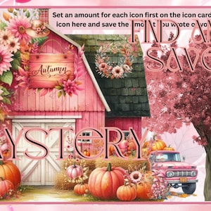 Kleurrijk roze herfstmysterie Vind en bewaar