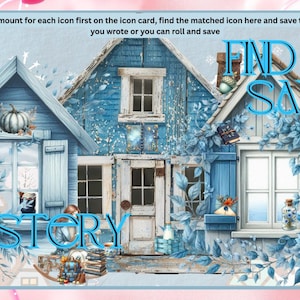 Kleurrijk blauw herfstmysterie Vind en bewaar