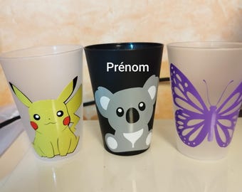 Gobelet Ecocup personnalisé – vinyle imperméable – anniversaire, baptême, événement, école, ..