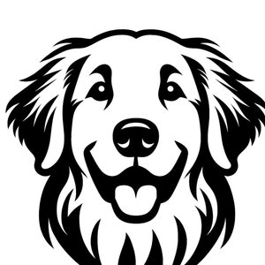 Freudige GOLDEN RETRIEVER SVG, männliche Golden Retriever-Svg-Dateien für Laser, SVG-Dateien für Cricut, Silhouette, Golden Retriever Vektor-Datei, Hunde