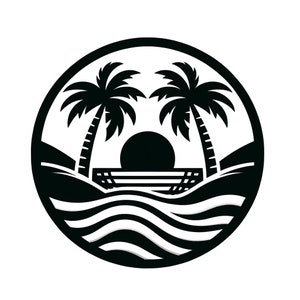 PALM TREE SVG, Palm Tree Scene Svg Bundle, Svg Cricut, Silhouette, Png