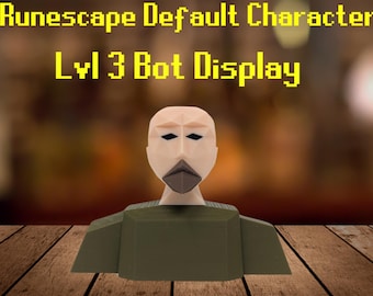 3D Printed Runescape Default Character Bot Decor