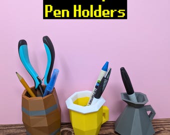 Desk Organizer Runescape OSRS - Barrel, Jug, Beer - Old school runescape pencil holder pen desktop desk organize gaming gift room decor cup