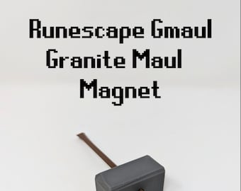 Runescape Gmaul マグネット | 3Dプリント花崗岩製モール、ゲーマーギフト