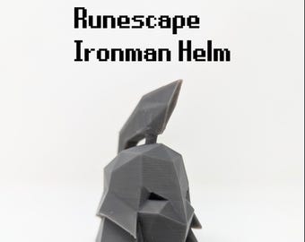 3D Printed Runescape Ironman Helm - Gamer Gift, Magnet or Display
