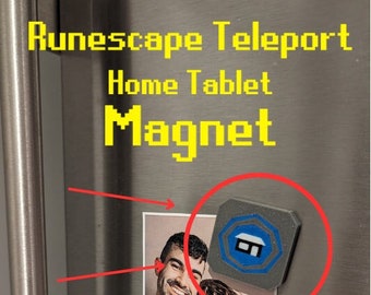 Runescape Teleport House Magnet OSRS for Fridge Computer Home Teleport Tablet Decor gift for men gamer fancy gift idea gaming gifts for him