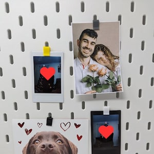 IKEA SKADIS Photo Clips - Set of 4 - Minimalistic - pegboard Uppspel accessories office work station fancy gift for her him gift photos clip