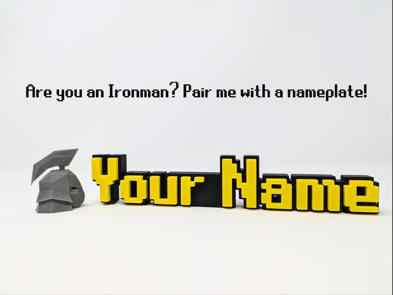 Personalized Old School Runescape OSRS Name Plate Sign Gamer Gift Custom Plaque Customized Gift for him Gaming Games Room Office RS Men
