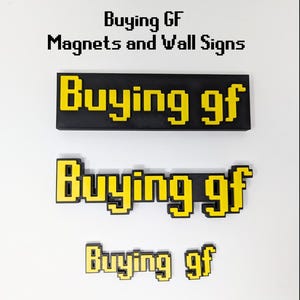 Buying GF Runescape OSRS gf meme sign game room decor gift for him men gamer fancy gift idea gaming Magnet Sign Standing Wall oldschool rs