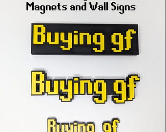 Buying GF RuneScape Sign | OSRS Meme, Gamer Room Decor