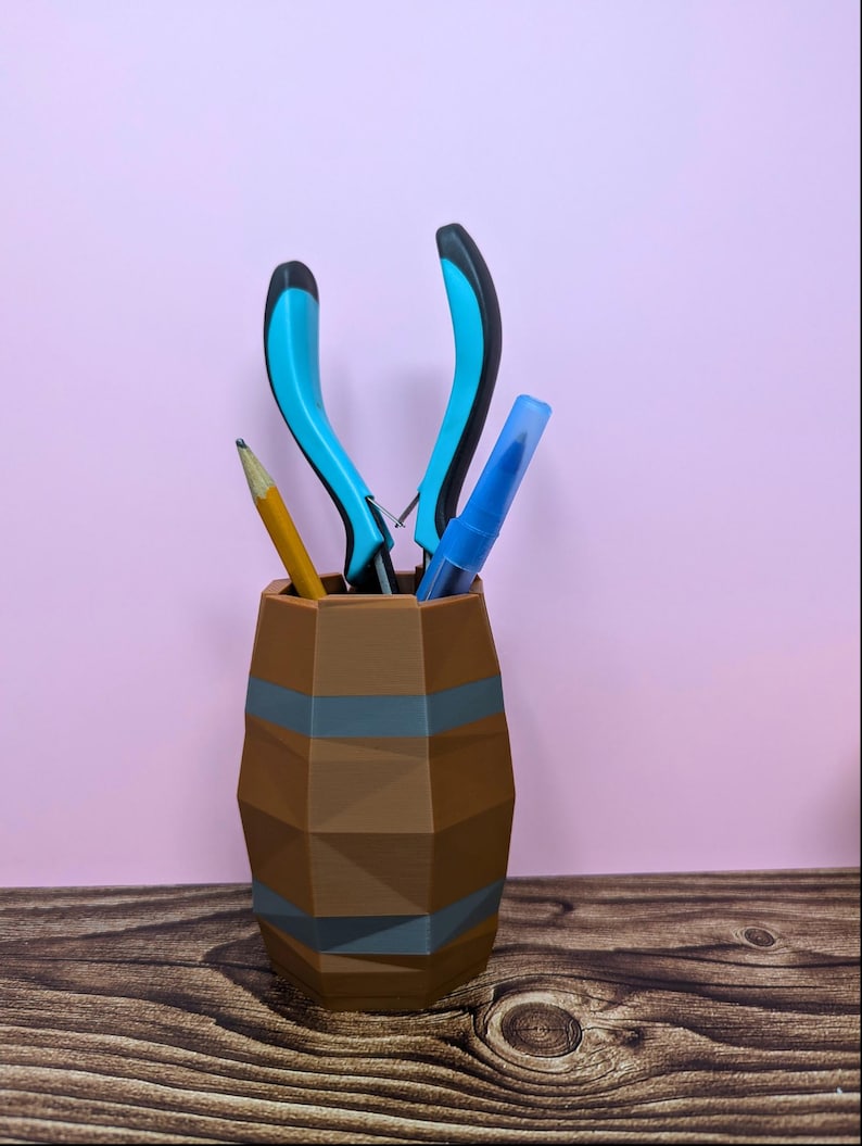 Desk Organizer Runescape OSRS - Barrel, Jug, Beer - Old school runescape pencil holder pen desktop desk organize gaming gift room decor cup