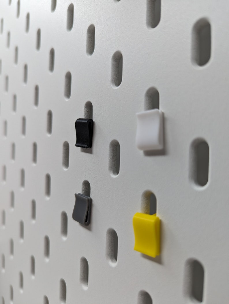 IKEA SKADIS Photo Clips - Set of 4 - Minimalistic - pegboard Uppspel accessories office work station fancy gift for her him gift photos clip