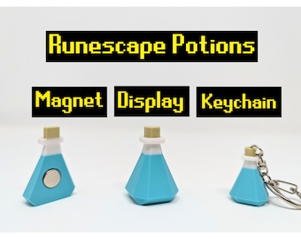 Runescape Potion Keychain – OSRS Magnet Figurine, Gamer Gift