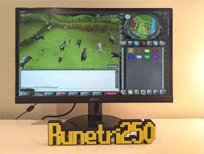 Personalized Old School Runescape OSRS Name Plate Sign Gamer Gift Custom Plaque Customized Gift for him Gaming Games Room Office RS Men