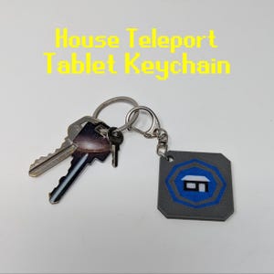 Runescape Teleport House Keychain OSRS for Keys Keyring Home Teleport Tablet Decor gift for men gamer fancy gift idea gaming gifts for him