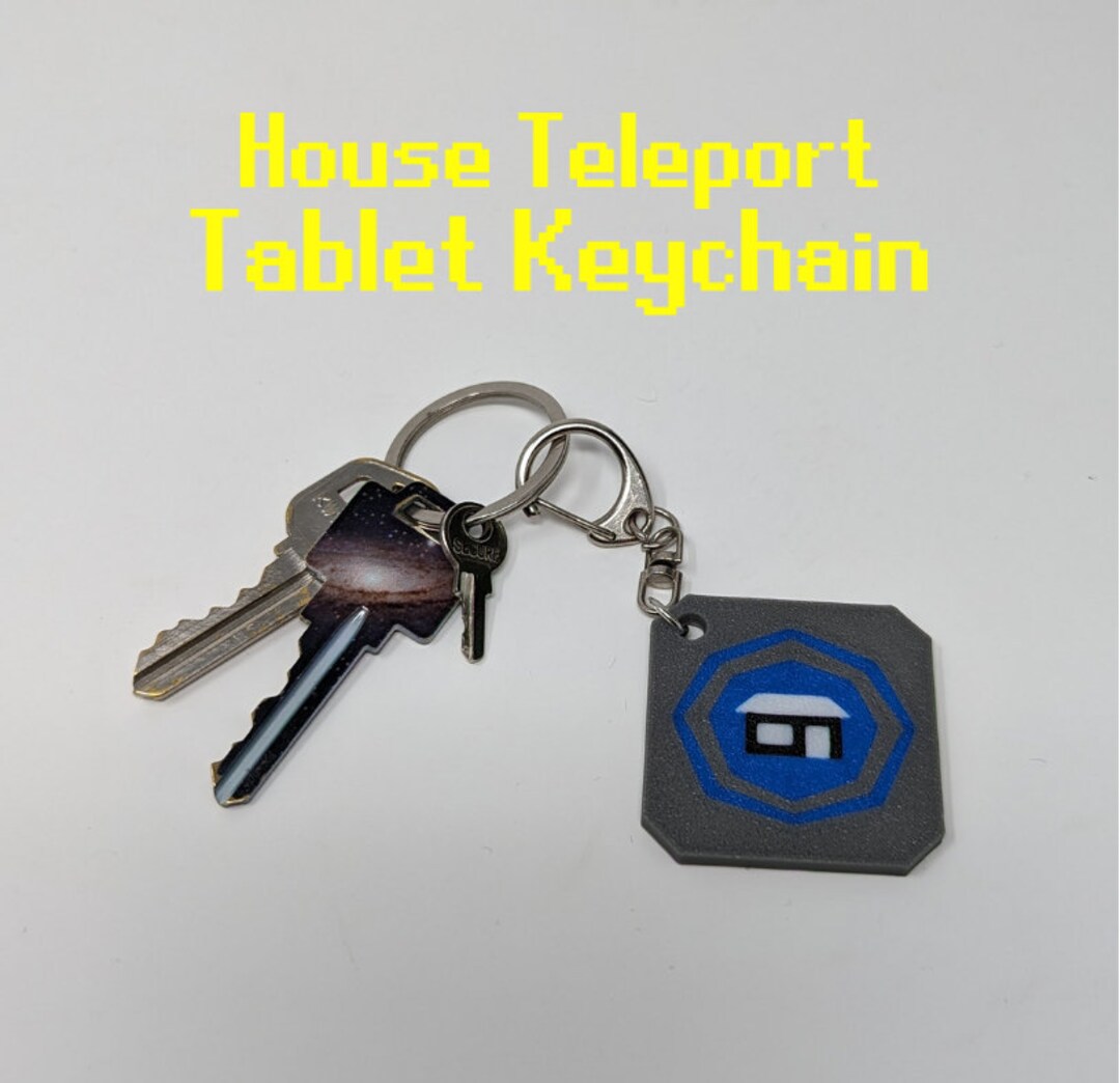 Runescape Teleport House Keychain OSRS for Keys Keyring Home Teleport