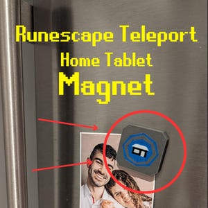 Runescape Teleport House Magnet OSRS for Fridge Computer Home Teleport Tablet Decor gift for men gamer fancy gift idea gaming gifts for him