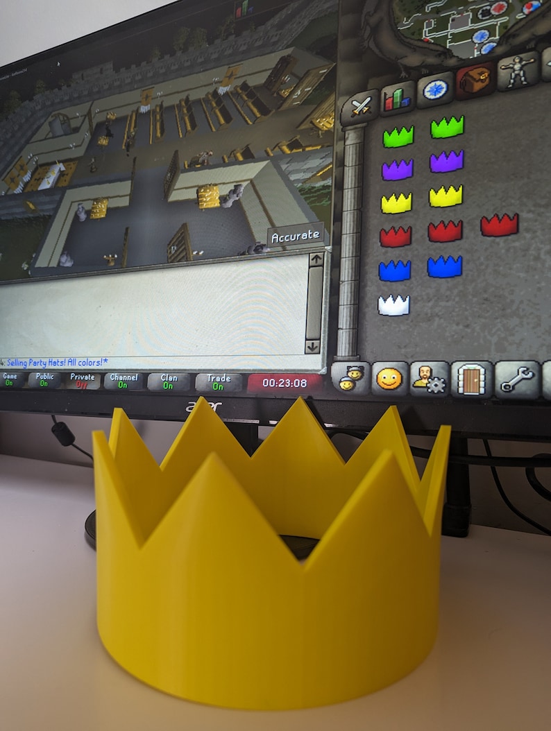 Partyhat Runescape OSRS Gaming Party Hat crown for game room decor gift for men gamer fancy gift idea gaming partyhats rs3 rs present gifts life size cosplay runefest wearable