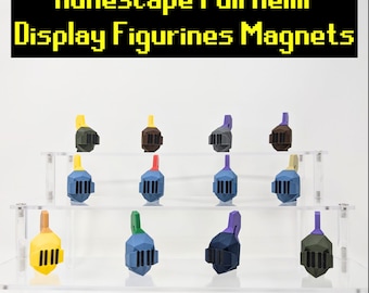 Imán de casco completo de RuneScape: regalo para gamers de OSRS impreso en 3D