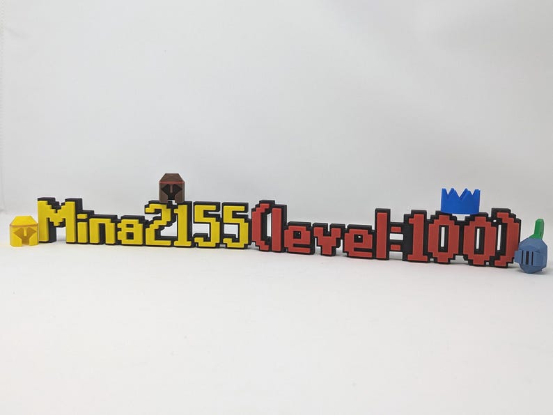 Personalized Old School Runescape OSRS Name Plate Sign Gamer Gift Custom Plaque Customized Gift for him Gaming Games Room Office RS Men