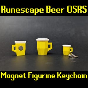 Runescape sleutelhanger magneet OSRS huisbier rs3 sleutels sleutelhanger decor cadeau voor mannen gamer fancy cadeau idee gaming cadeaus voor hem beeldje display rs