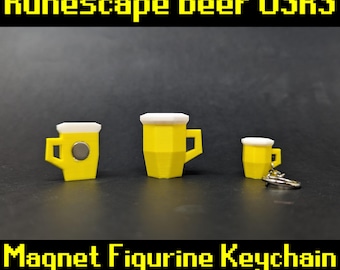 Runescape Beer Mug: 3D Printed OSRS Magnet, Figurine, or Keychain