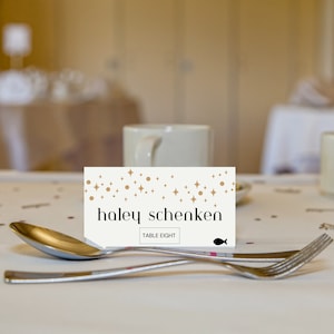 Tarjetas de lugar de boda, plantilla de tarjeta de lugar, plantilla de tarjeta de lugar de boda, tarjetas de nombre de mesa, etiquetas de nombre de mesa, minimalista con opción de plato principal