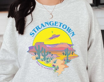 Strangetown The Sims 2 Sweatshirt | Sims 2 Alien UFO Sweatshirt | Alien Sweatshirt | Simmer Gift | Gift for Sims 2 Fan | Sims 2 Merch