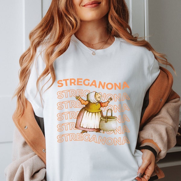 Strega Nona Streetwear Tee Shirt, Magic Pasta Pot Merch, Witchy Shirt, Funny Graphic Tee, Gift Ideas for Funny Friend